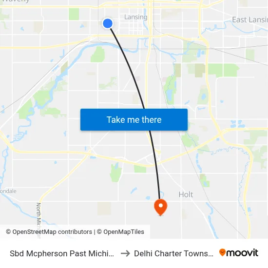 Sbd Mcpherson Past Michigan to Delhi Charter Township map
