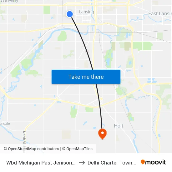 Wbd Michigan Past Jenison Ave to Delhi Charter Township map