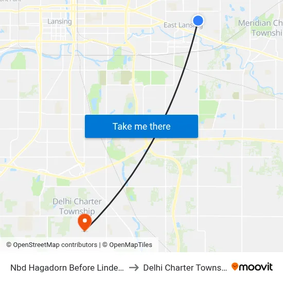 Nbd Hagadorn Before Linden St to Delhi Charter Township map