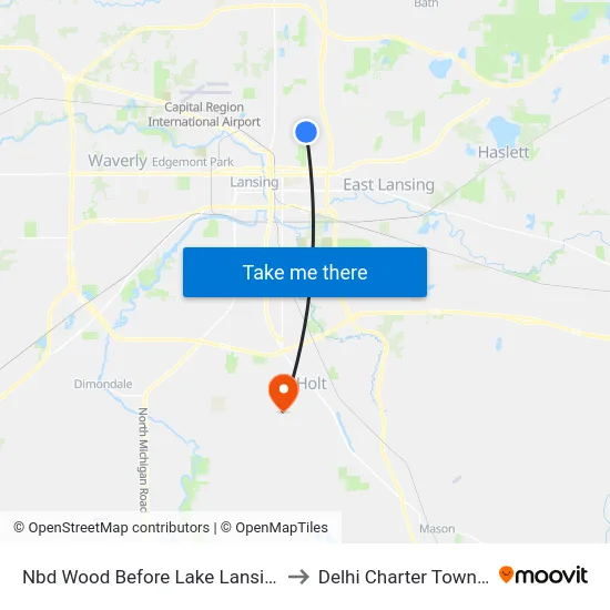 Nbd Wood Before Lake Lansing Rd to Delhi Charter Township map