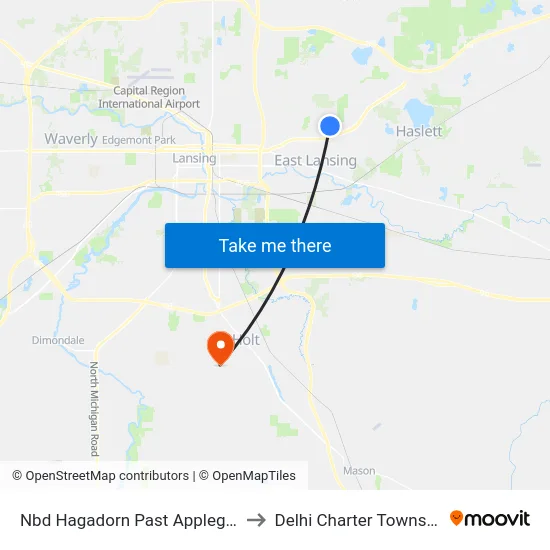 Nbd Hagadorn Past Applegate to Delhi Charter Township map