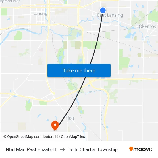 Nbd Mac Past Elizabeth to Delhi Charter Township map