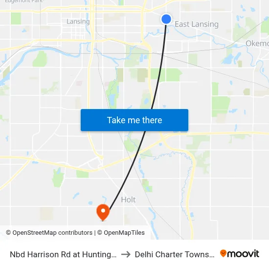 Nbd Harrison Rd at Huntington to Delhi Charter Township map