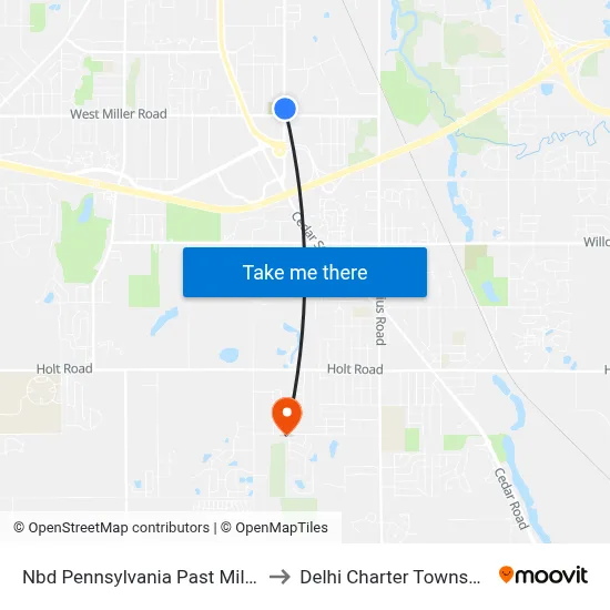 Nbd Pennsylvania Past  Miller to Delhi Charter Township map