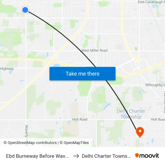 Ebd Burneway Before Waverly to Delhi Charter Township map