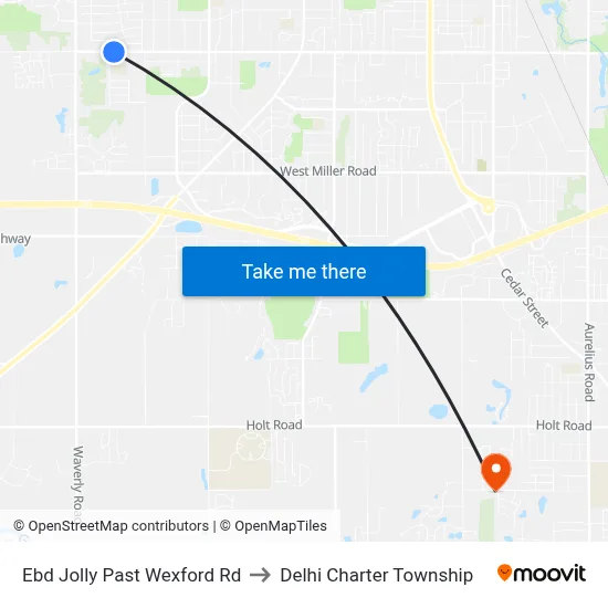 Ebd Jolly Past Wexford Rd to Delhi Charter Township map