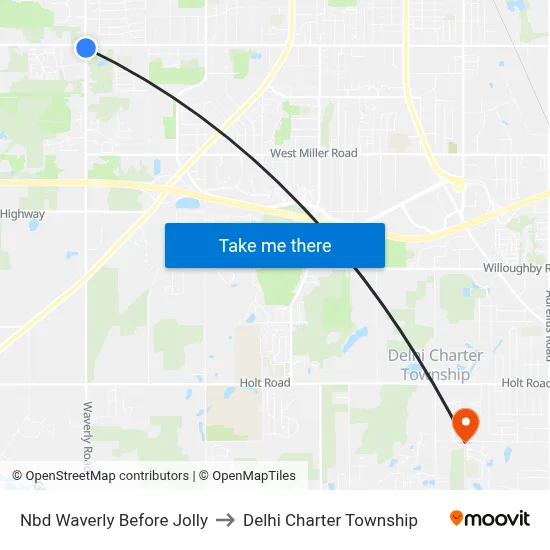 Nbd Waverly Before Jolly to Delhi Charter Township map
