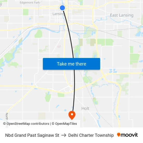 Nbd Grand Past Saginaw St to Delhi Charter Township map