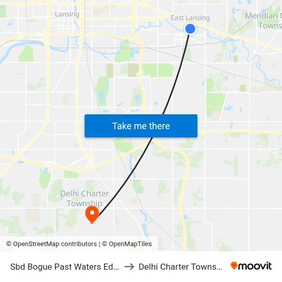 Sbd Bogue Past Waters Edge to Delhi Charter Township map