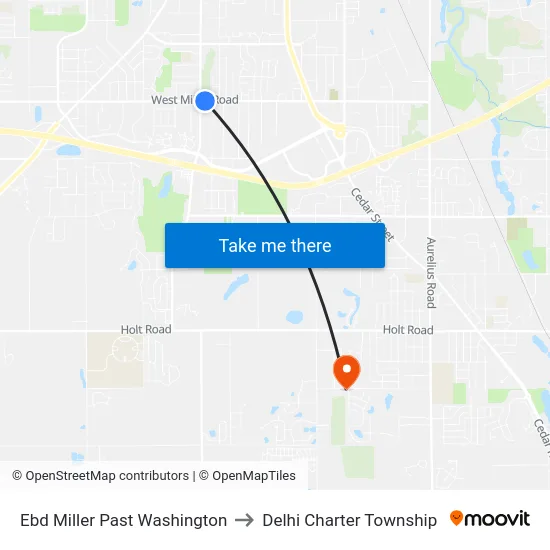 Ebd Miller Past Washington to Delhi Charter Township map