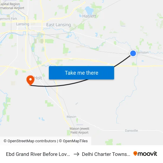 Ebd Grand River Before Love St to Delhi Charter Township map