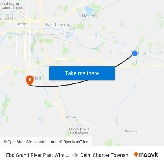 Ebd Grand River Past Wint St to Delhi Charter Township map