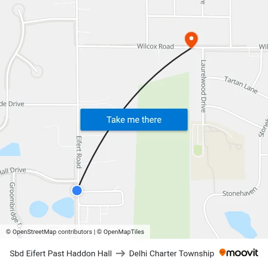 Sbd Eifert Past Haddon Hall to Delhi Charter Township map