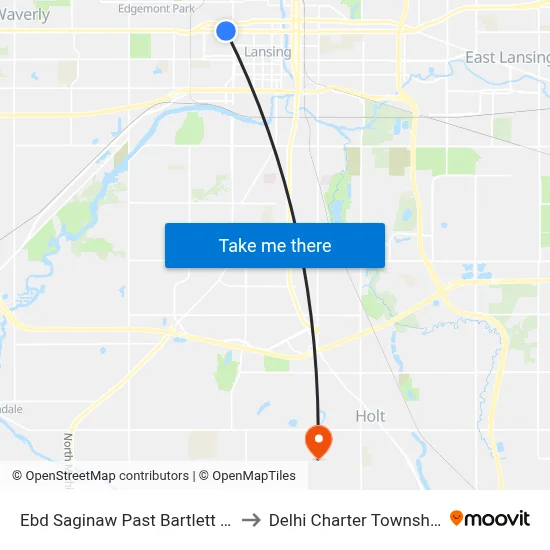 Ebd Saginaw Past Bartlett St to Delhi Charter Township map