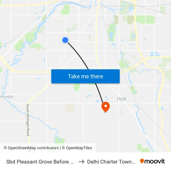 Sbd Pleasant Grove Before Mary to Delhi Charter Township map