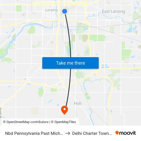 Nbd Pennsylvania Past Michigan to Delhi Charter Township map