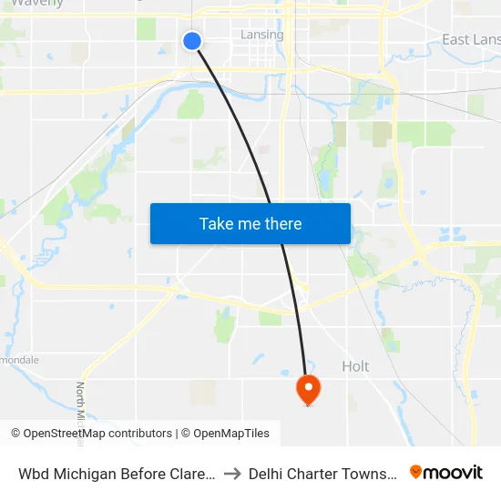 Wbd Michigan Before Clare St to Delhi Charter Township map