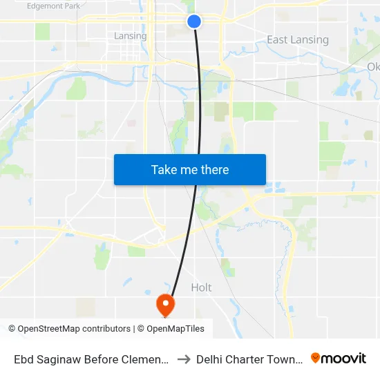 Ebd Saginaw Before Clemens Ave to Delhi Charter Township map