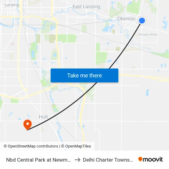 Nbd Central Park at Newman to Delhi Charter Township map