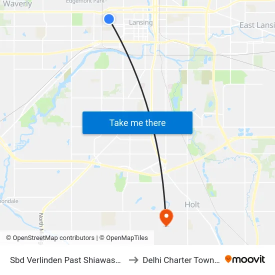 Sbd Verlinden Past Shiawassee St to Delhi Charter Township map