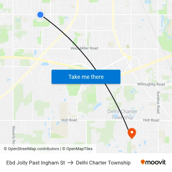 Ebd Jolly Past Ingham St to Delhi Charter Township map