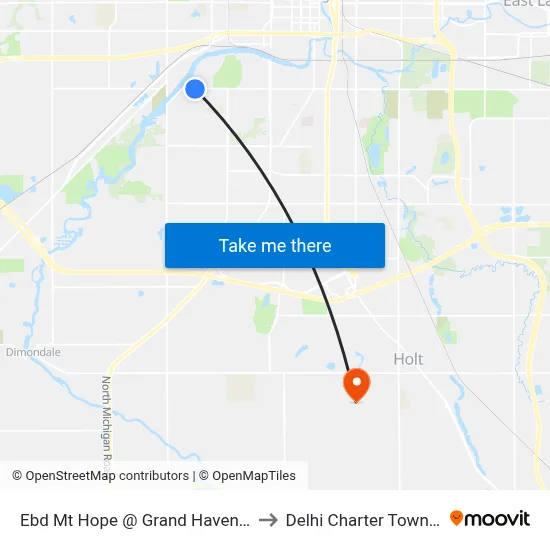 Ebd Mt Hope @ Grand Haven Apts to Delhi Charter Township map