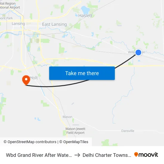 Wbd Grand River After Water St to Delhi Charter Township map