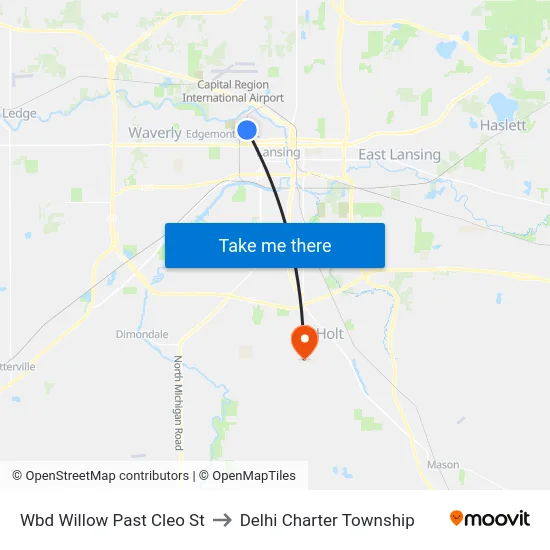 Wbd Willow Past Cleo St to Delhi Charter Township map