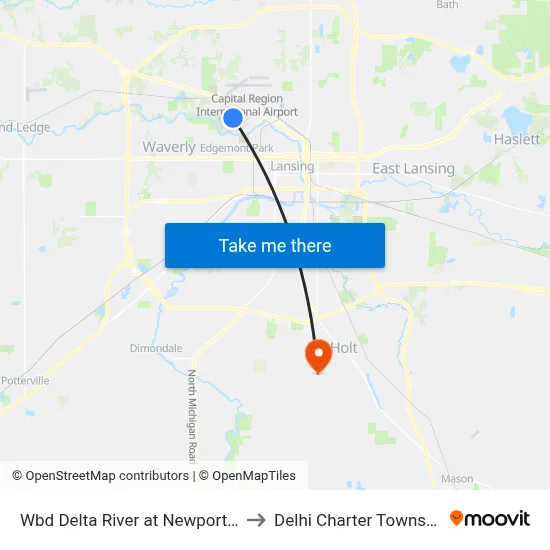 Wbd Delta River at Newport Dr to Delhi Charter Township map