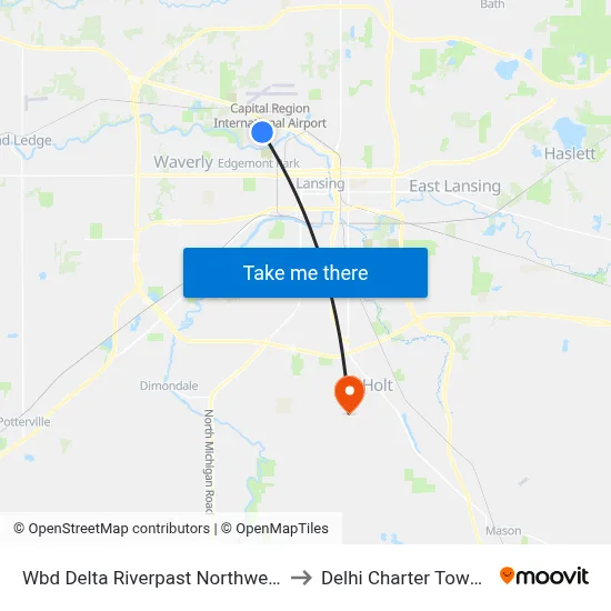 Wbd Delta Riverpast Northwest Ave to Delhi Charter Township map