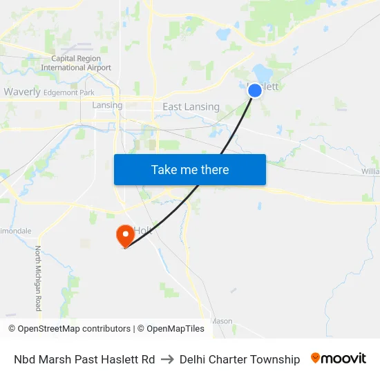 Nbd Marsh Past Haslett Rd to Delhi Charter Township map