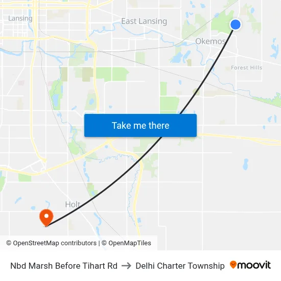 Nbd Marsh Before Tihart Rd to Delhi Charter Township map