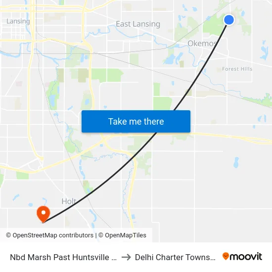 Nbd Marsh Past Huntsville Rd to Delhi Charter Township map