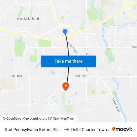 Sbd Pennsylvania Before Pierpoint to Delhi Charter Township map