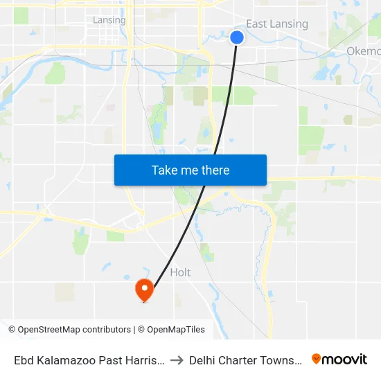 Ebd Kalamazoo Past Harrison to Delhi Charter Township map