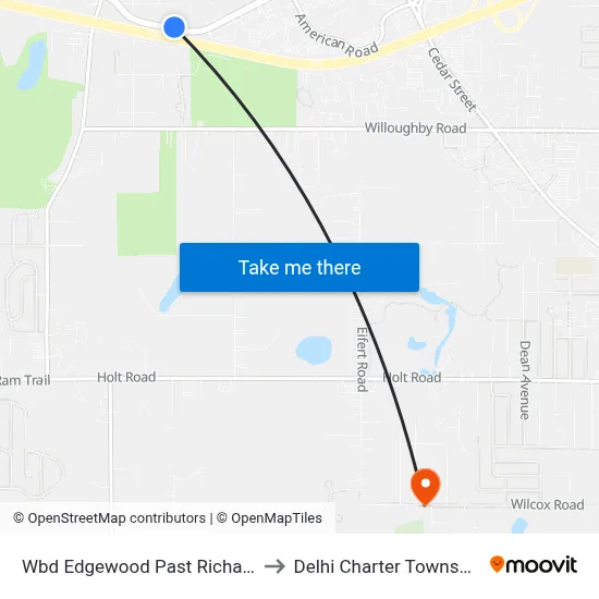 Wbd Edgewood Past Richard to Delhi Charter Township map