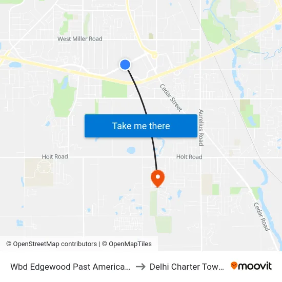 Wbd Edgewood Past American Road to Delhi Charter Township map