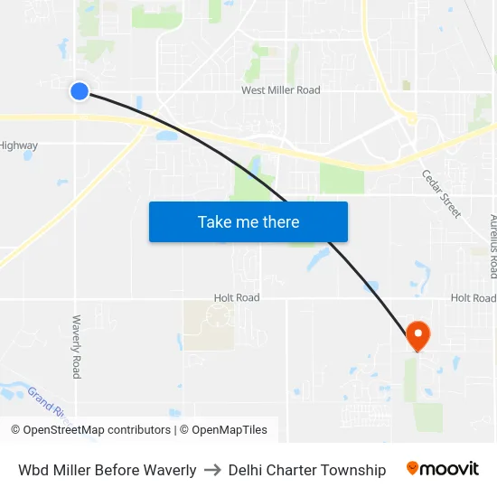 Wbd Miller Before Waverly to Delhi Charter Township map