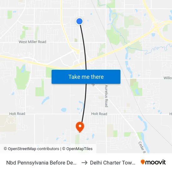 Nbd Pennsylvania Before Dennis St to Delhi Charter Township map
