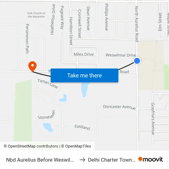 Nbd Aurelius Before Weswilmar Dr to Delhi Charter Township map