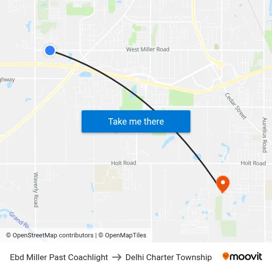 Ebd Miller Past Coachlight to Delhi Charter Township map