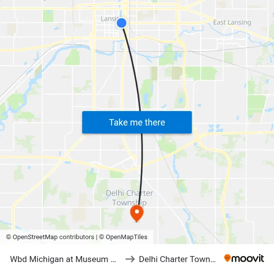 Wbd Michigan at Museum Drive to Delhi Charter Township map