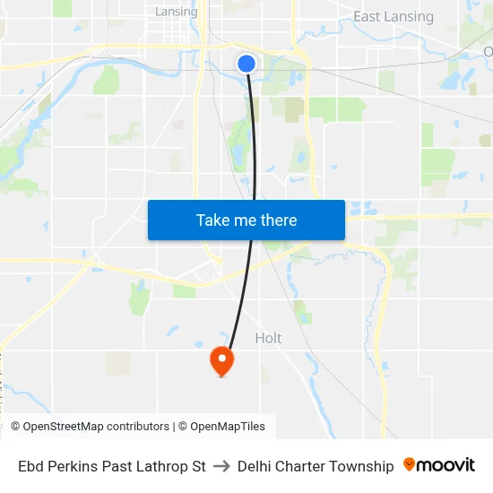 Ebd Perkins Past Lathrop St to Delhi Charter Township map