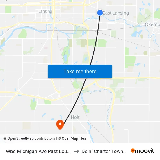 Wbd  Michigan Ave Past  Louis St to Delhi Charter Township map