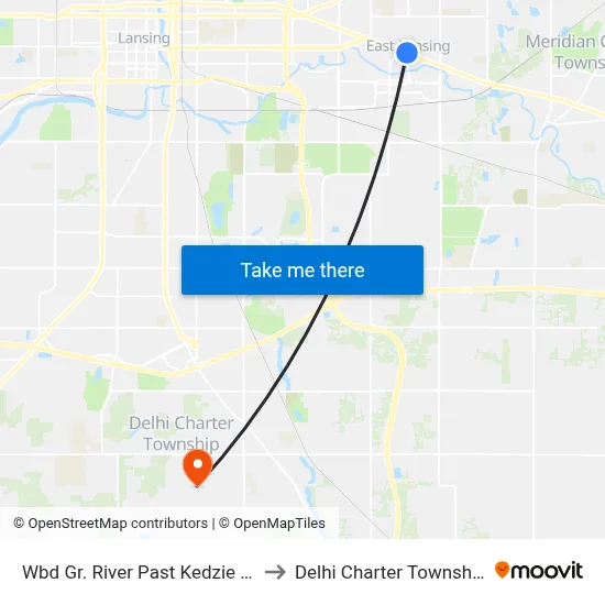 Wbd Gr. River Past Kedzie St to Delhi Charter Township map