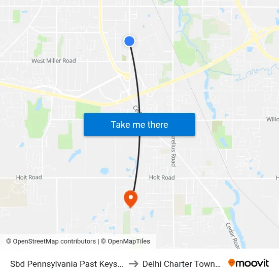 Sbd Pennsylvania Past Keystone to Delhi Charter Township map