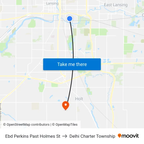 Ebd Perkins Past Holmes St to Delhi Charter Township map