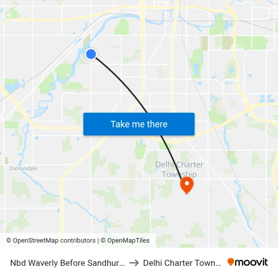 Nbd Waverly Before Sandhurst Dr to Delhi Charter Township map