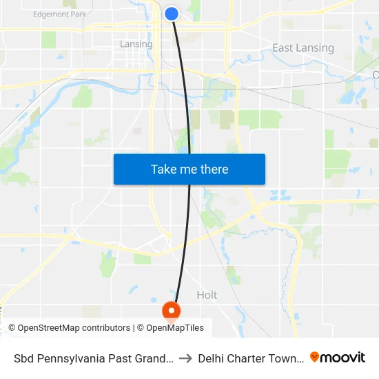 Sbd Pennsylvania Past Grand River to Delhi Charter Township map