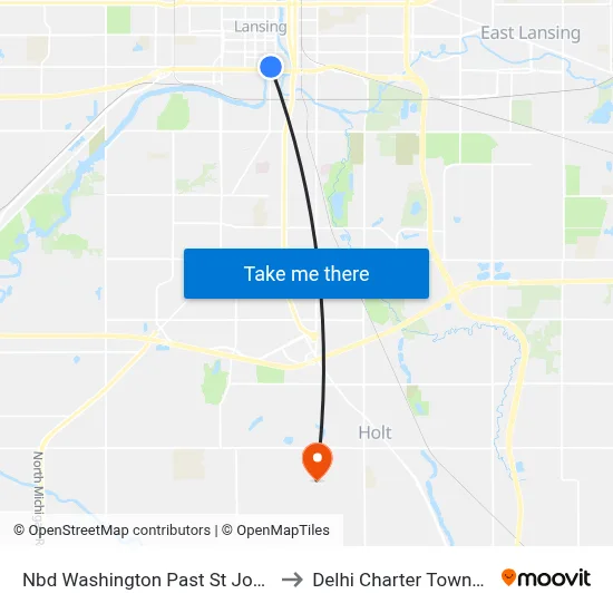 Nbd Washington Past St Joseph to Delhi Charter Township map